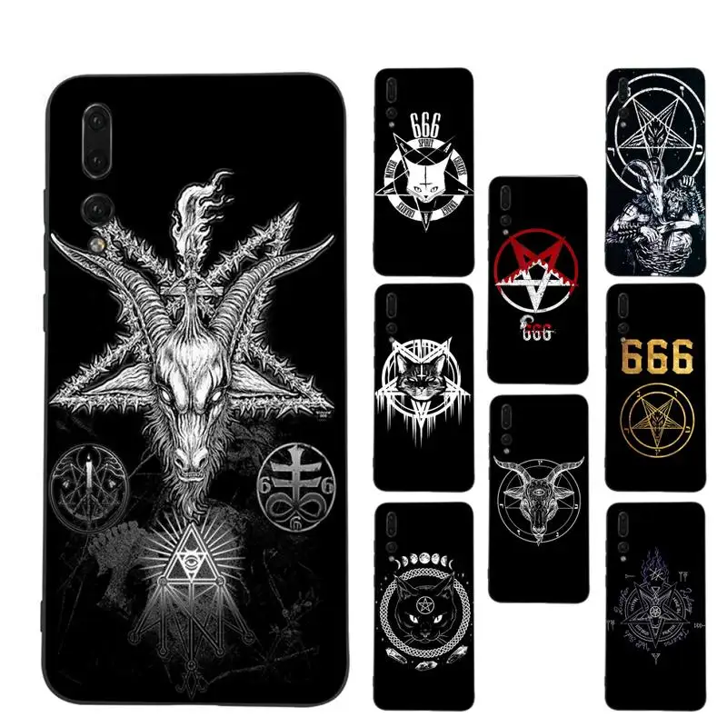 

Pentagram 666 Demonic Satanic Phone Case for Samsung A51 A30s A52 A71 A12 for Huawei Honor 10i for OPPO vivo Y11 cover
