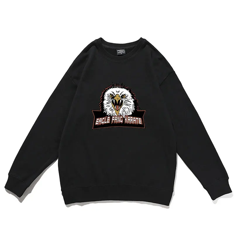

Hte Eagle Fang Karate New Cobra Kai Dojo Pullover Men Women Fashion Oversized Pullovers Tops Man Harajuku Creative Sweatshirt