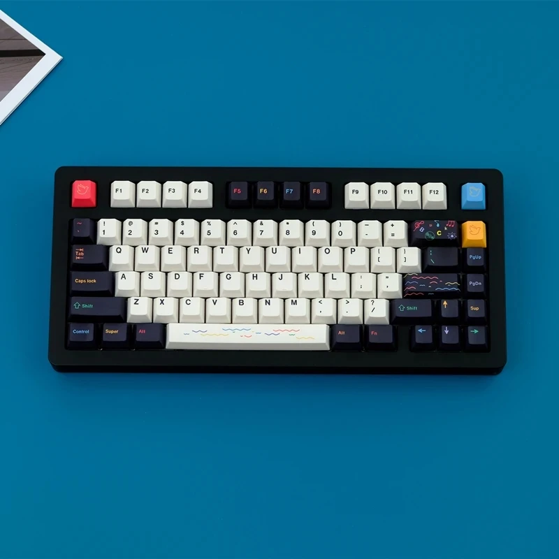

Колпачки для клавиш GMK EMO Emotion, колпачки для клавиш с вишневым профилем, колпачки для клавиш с сублимационной печатью для MX Switch 61/64/68/75/87/129