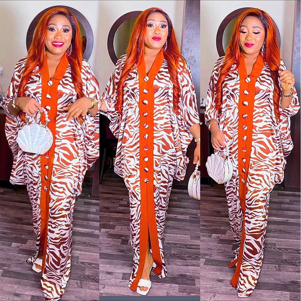 

Plus Size African Dresses For Women Dashiki Print Boubou Party Hippie Clothes Robe Africaine Femme Dubai Turkey Outfits Dress
