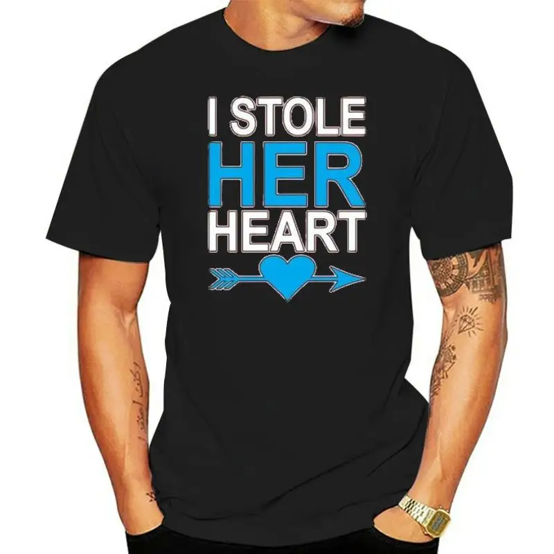 

His and Hers I Stole Her Heart So I am Stealing His Matching Couple Tee - Red