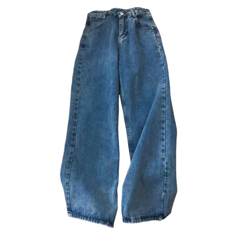 Женские брюки стильные женские джинсы с высокой талией и широкими штанинами в