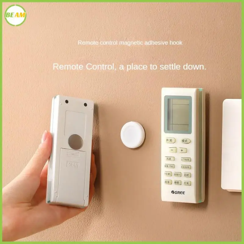 

Strong Adsorption Hanger No Punching Size 3 3 0.7cm Wall Mounted Remote Control Storage Rack Practical Strong Magnetic Hook