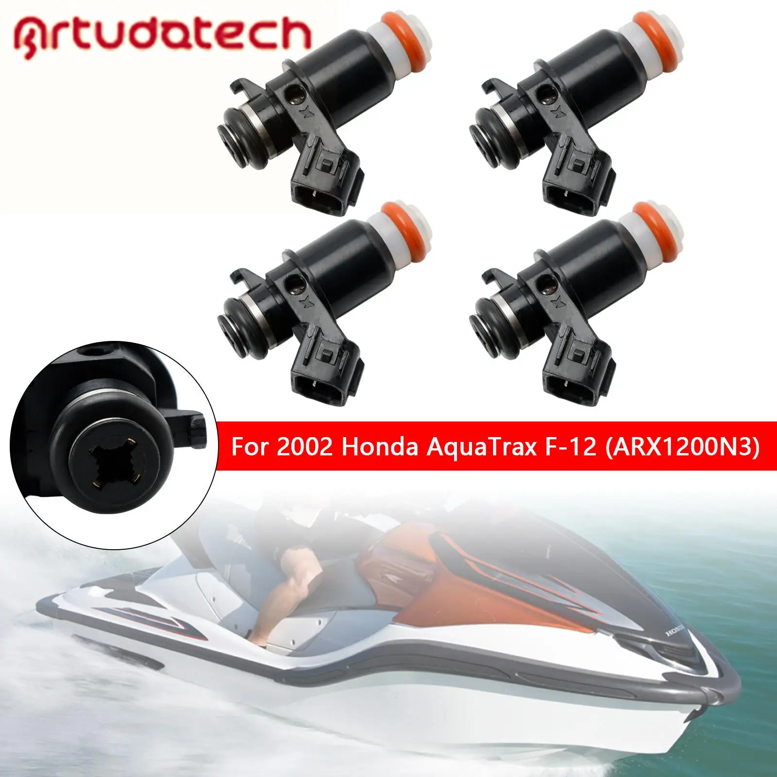 Топливные форсунки для Honda AquaTrax F12 F12X 02-07 R12 R12X 03-07 4 шт. 16450-HW1-672
