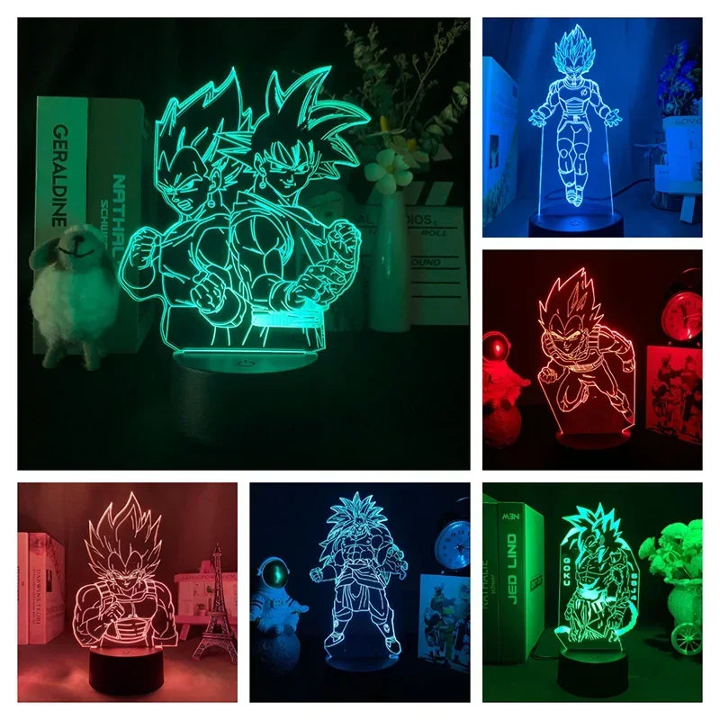 3D светодиодный ночник из аниме Драконий жемчуг Z экшн-фигурки растений