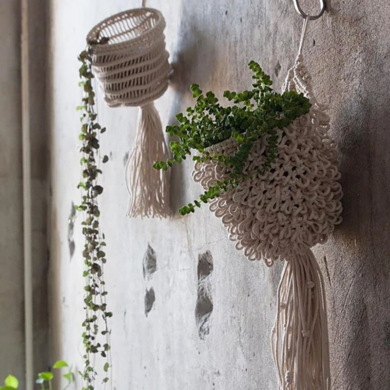 

New arrival handmade macrame pot holder wall hanging macrame plant hanger