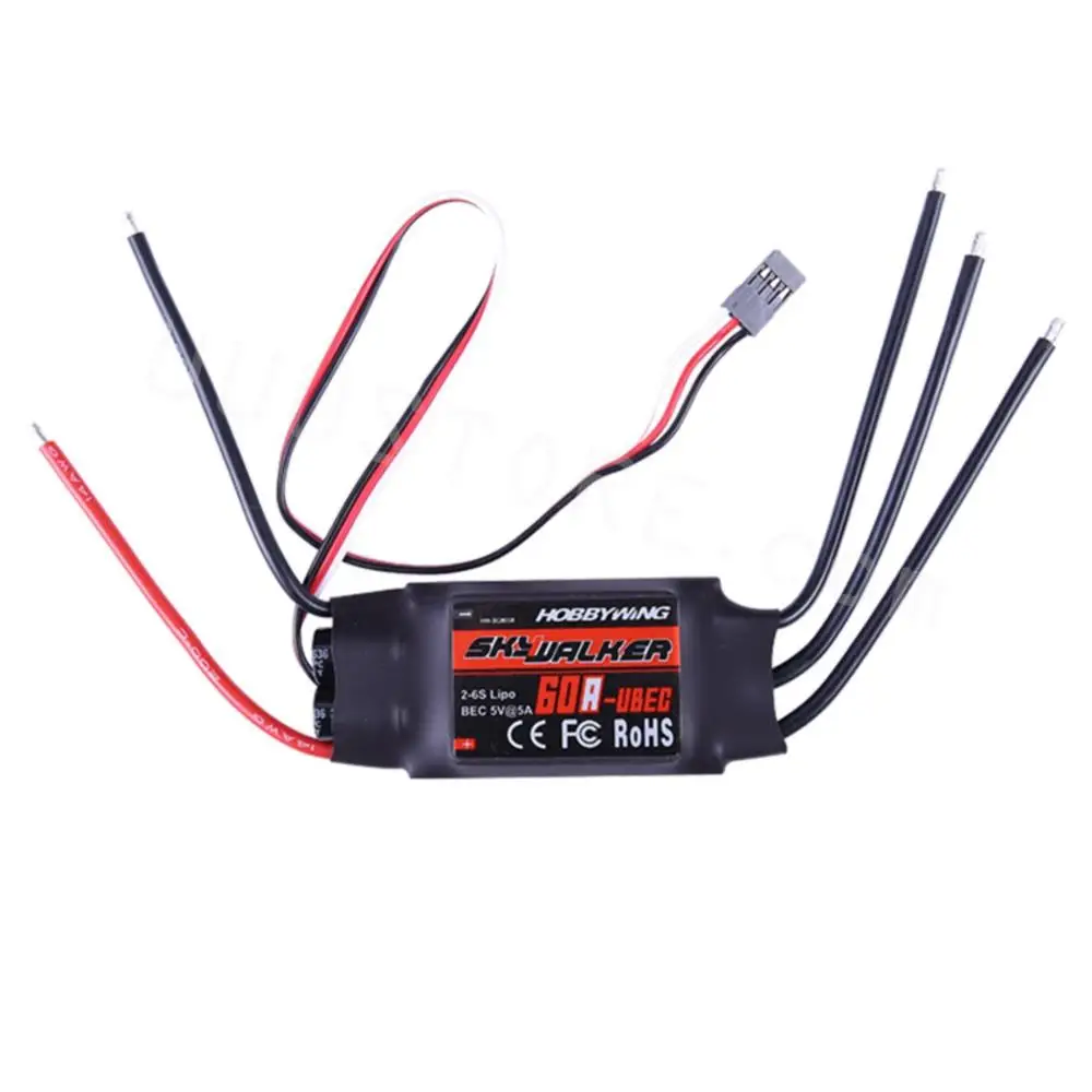Skywalker 60A ESC бесщеточный UBEC 3A 2-6S LIPO для RC FPV квадрокоптера самолет