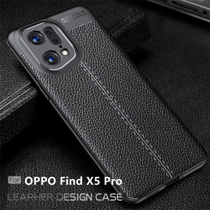 

Suitable for OPPOFindX5 mobile phone shell explosion-proof lychee leather pattern anti-fall business realme9Pro protective cover