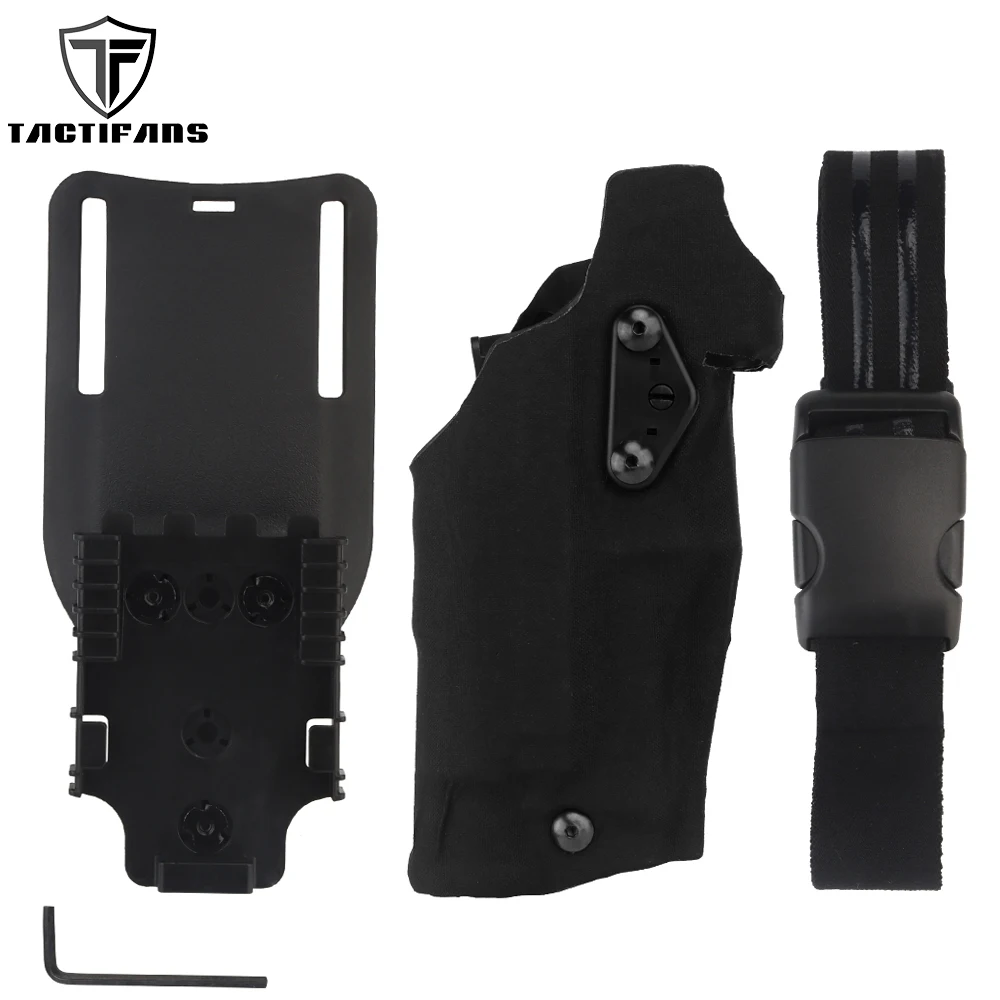 6354DO Wrapped Holster For Glock G17 With X300 X300U Light QLS Tactical Fork Automatic Locking System Handgun Pistol Accessories
