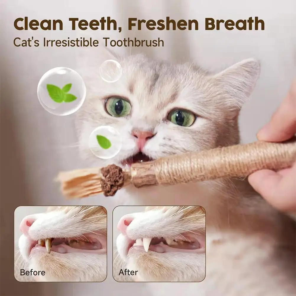 

Cat Toys Silvervine Chew Stick Kitten Treat Catnip Chew Toy Kitty Natural Stuff with Catnip for Cleaning Teeth Indoor Denta V2M2