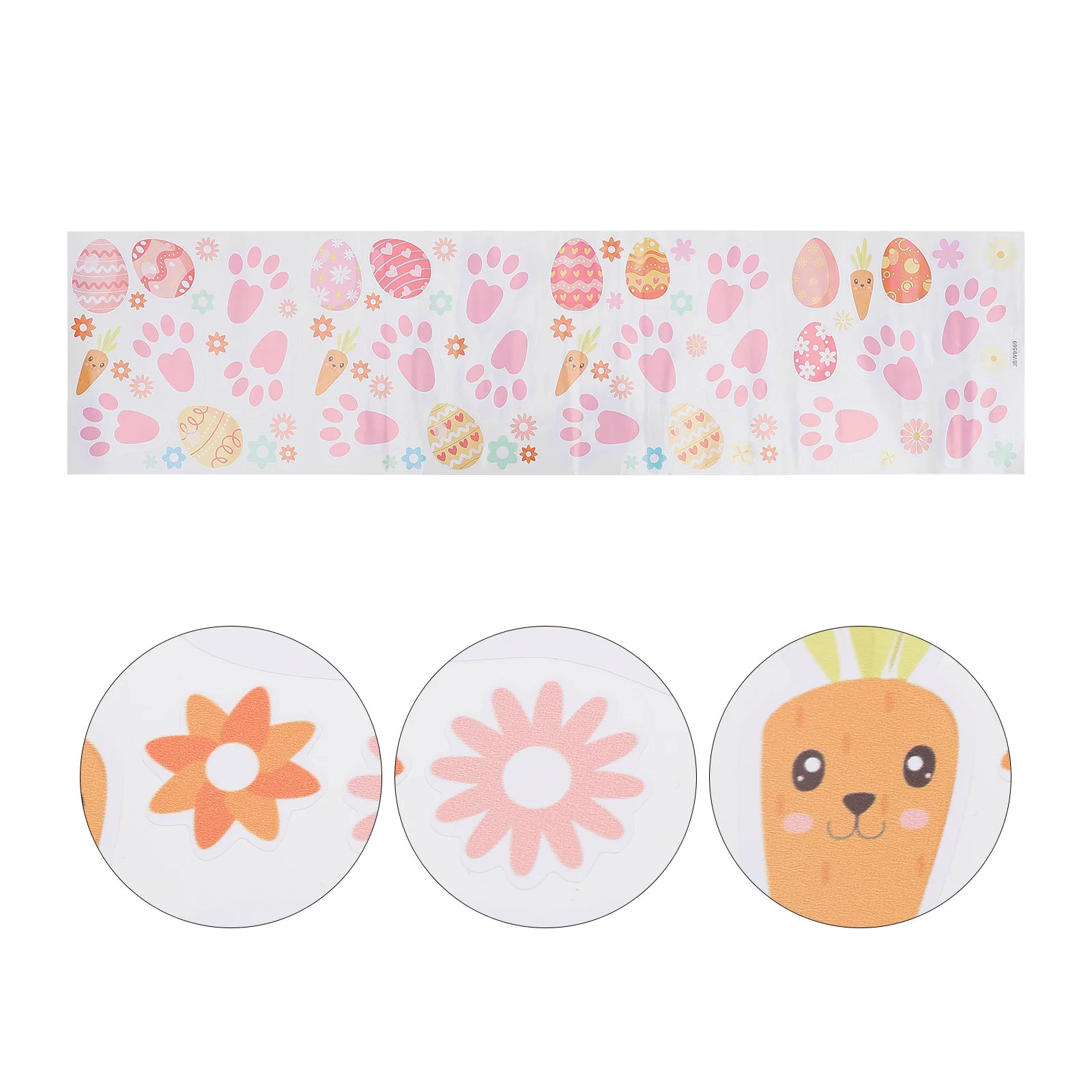 

Easter Stickers Decals Wall Egg Bunny Footprints Window Sticker Eggs Footprint Decal Carrot Themed Carrots Flowers Rabbit Clings