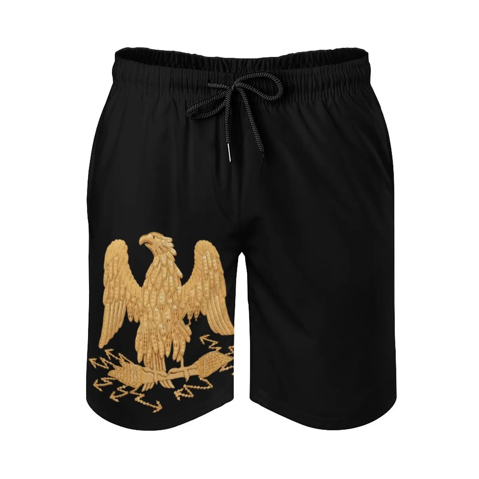 

Napoleonic French Imperial Eagle Premium Anime BeachVintage Adjustable Drawstring Breathable Quick Dry Casual Beach PantsLoose L