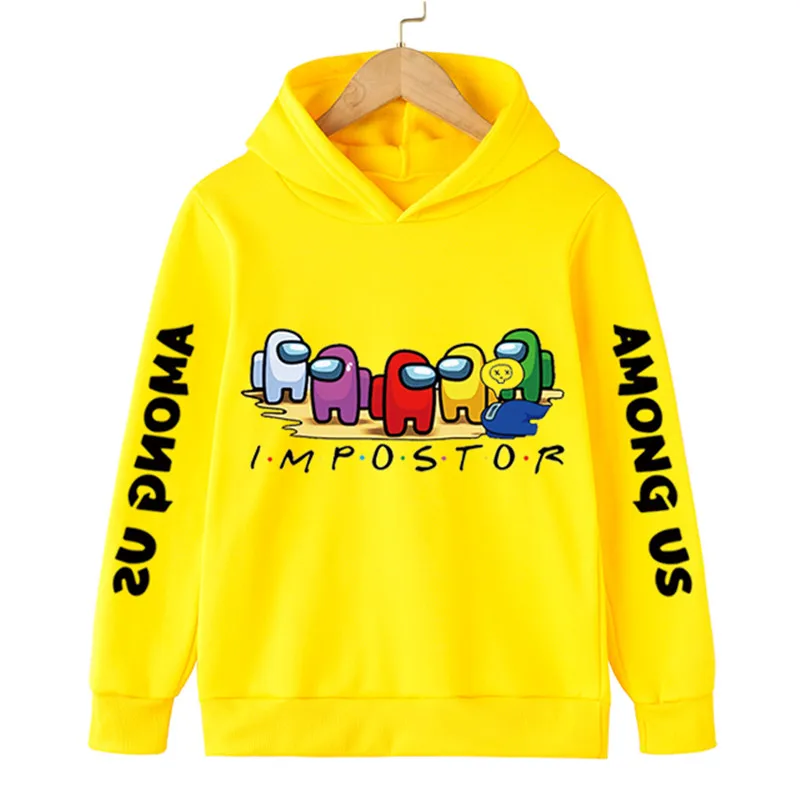 

Spring Children's Impostor Clothing Printed Cartoon Game Clothes 4-14Y Baby Boys Among Us SweatshirtsLong Sleeved Costumes Tops