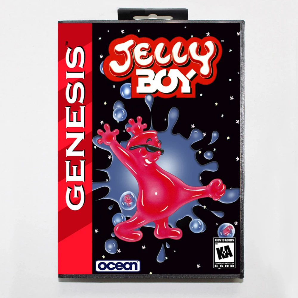 Игровая карта JELLY BOY MD с американской коробкой для 16-битной консоли Sega Megadrive Genesis