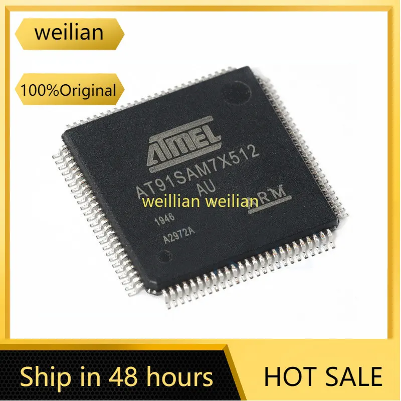 

AT91SAM7X512-AU package TQFP-100 new original genuine microcontroller IC chip (MCU/MPU/SOC)