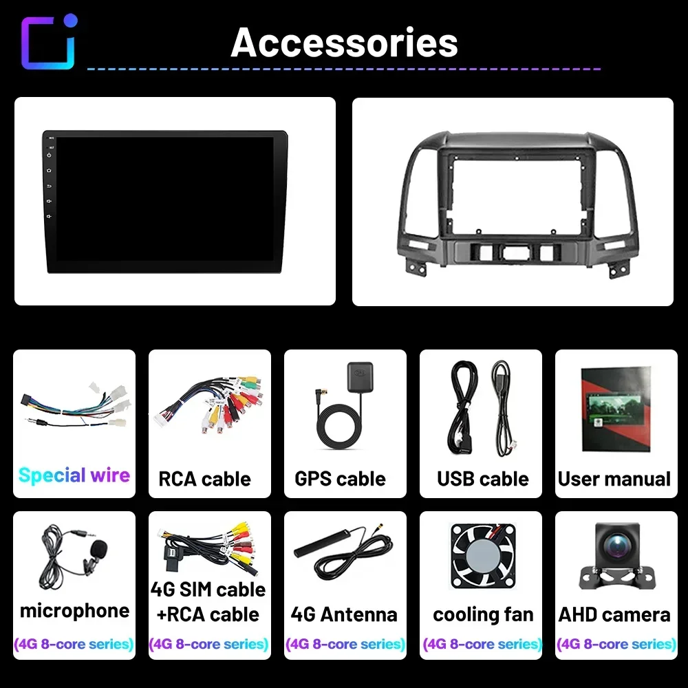 Авторадио Carplay для Hyundai Santa Fe 2 2006 2007 2008 2009-2012 2 Din Android автомобильный аудио мультимедиа автомобильная стереосистема GPS (art.: 3920cb8a3e2c9) - 3920cb8a3e2c9