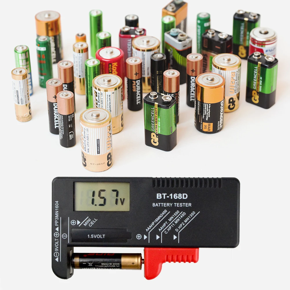 

BT-168 Digital /Pointer Battery Capacity Tester Checkered Load Analyzer Display Check Detector Button Cell Test Diagnostic Tool