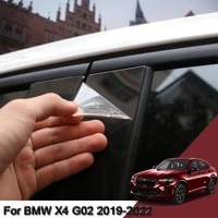 car styling pvc car window pillar trim sticker middle bc column sticker external automobile accessories for bmw x4 g02 2019 2022