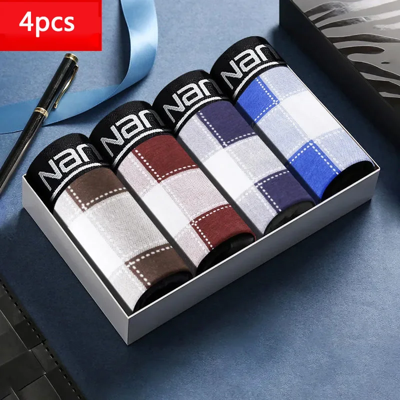 Men's Ice Silk Underwear Boxers In Summer Breathable Ultra-thin Waist Young Students Plus Size Boxer Shorts