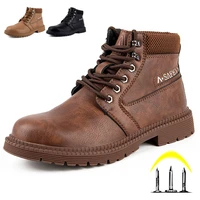 anti smashing anti piercing mens shoes welder work soft soled protective shoes light high top safety shoes labor insurance boots