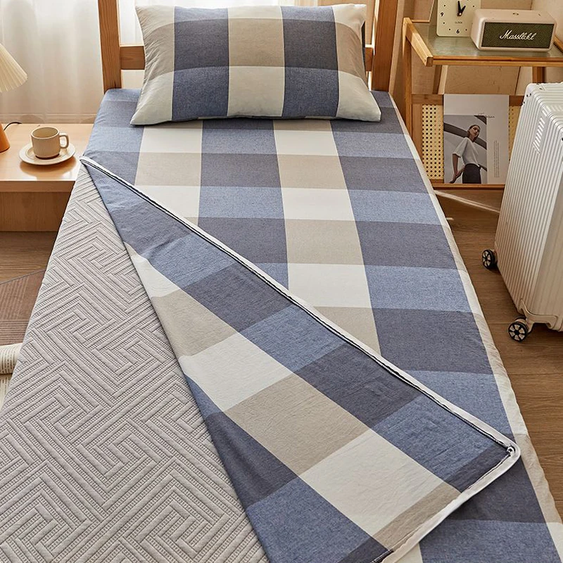 WOSTAR Хлопковый защитный чехол для матраса с геометрическим принтом и молнией 360° °