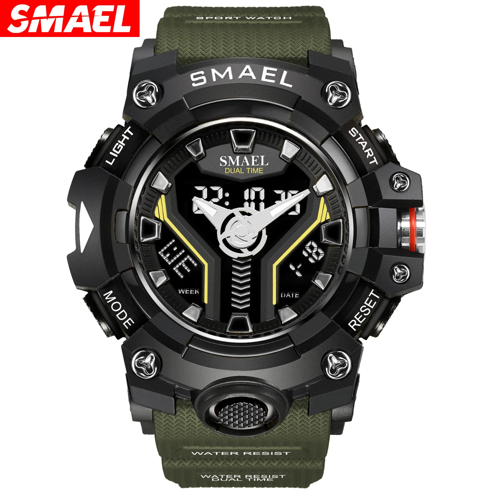 

Smael Dual Display Digital Wrist Watch For Men Military Army Sport Waterproof Wristwatch Male Quartz Analog Clock Outdoor Hour