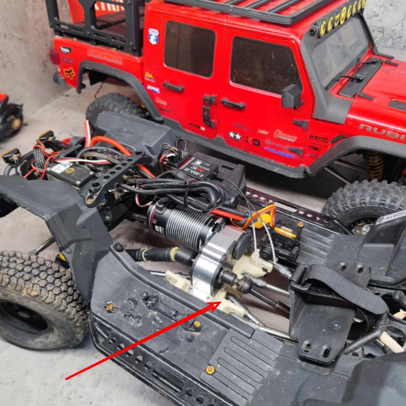 Фото Крепление коробки передач R2 для AXIAL SCX10 III Jeep Gladiator AXI03007 AXI03006, подходит для TRX4 TRX6 CROSSRC YIKONG 1/10 RC, детали для модернизации. №2