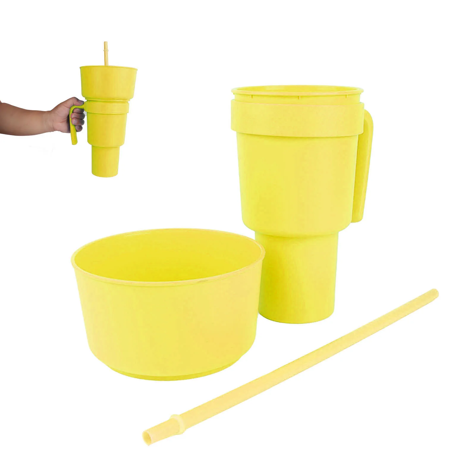 2 в 1 чашка для напитков с соломинкой большое открытие пластиковая верхняя чаша