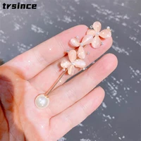new chinese style flowers brooch one word pins female jewelrye fashion men and women jacket shirt suit collar matching jewelry