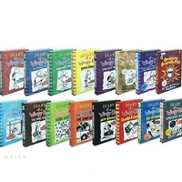 16pcsset english picture book diary of a wimpy kid comic bridge novel children daily reading book box packing children age 6 12