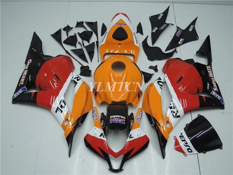 

4 подарка, новинка, обтекатель из АБС-пластика для мотоцикла Honda CBR600RR F5 2009 2010 2011, индивидуальный комплект обтекателей, Корпус кузова, красный, оранжевый