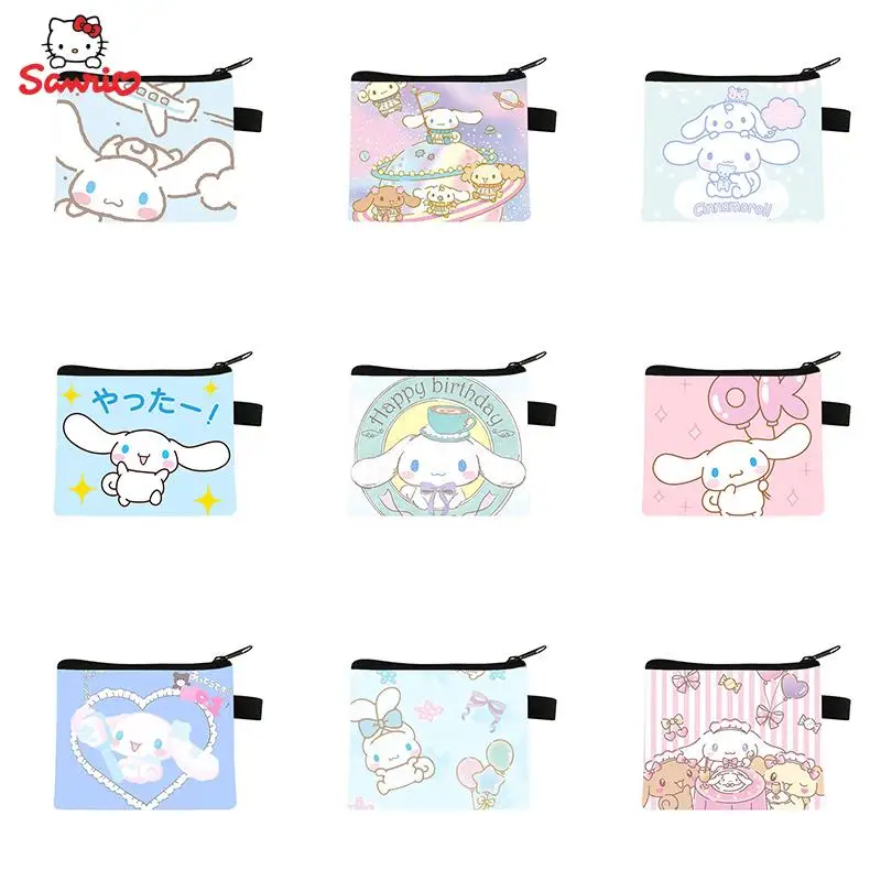 

Милый аниме Sanrios аксессуары Cinnamoroll Детский кошелек мультяшный милый мини-кошелек для монет сумка для ключей студентов Наушников Рождествен...