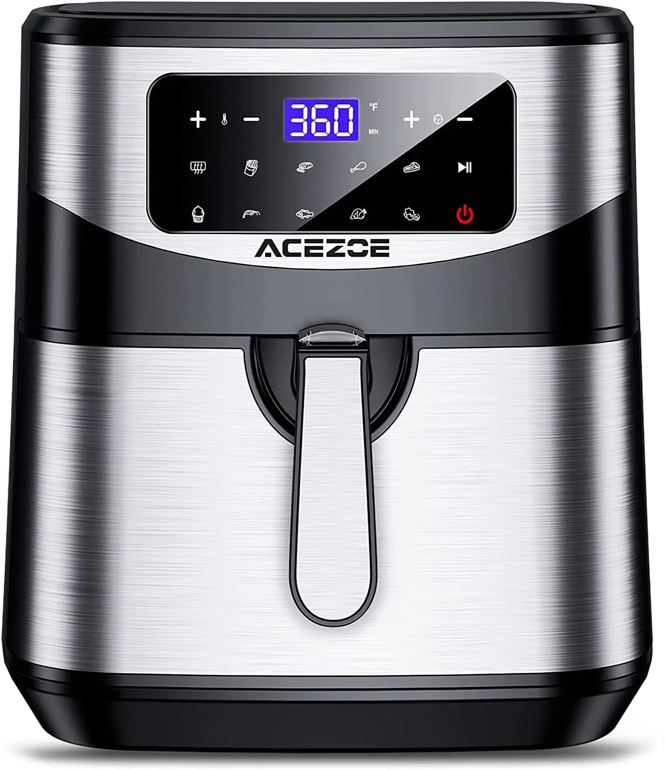 

Free Shipping Stainless Steel 7.4 QT Digital Air Fryer 1700-Watt with 9 Preset Cooking Functions LED Touchscreen Non-Stick Coati