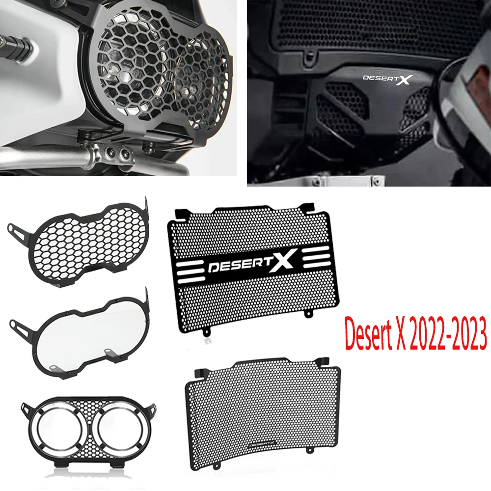

For Ducati DesertX 2022 2023 Desert X Engine Chassis Shroud Fairing Exhaust Shield Headlight Guard Protect Radiator Grill Cover