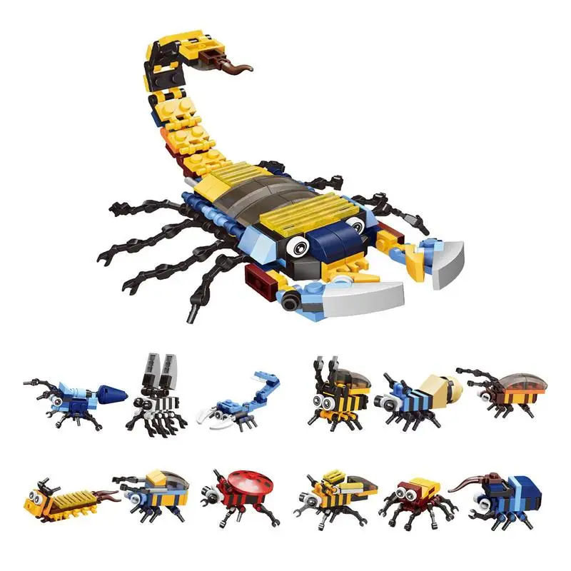 

Dinosaur Wasp Animals Zodiac Models Building Blocks For Children Miniature Particle Bricks Early Education Toys