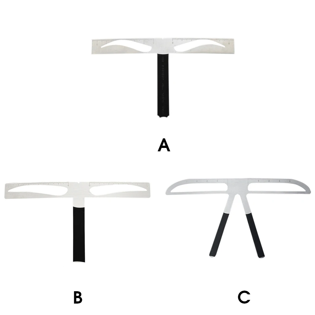 

Линейка для бровей, трафареты из нержавеющей стали для перманентного измерения, многоразовый шаблон позиционирования, макияж, тип 1