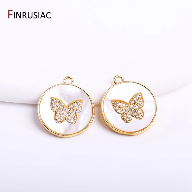 

14K Gold Plated Shell Butterfly Charms Heart Charms Smile Charms Pendants For DIY Earrings Necklace Jewelry Making Supplies