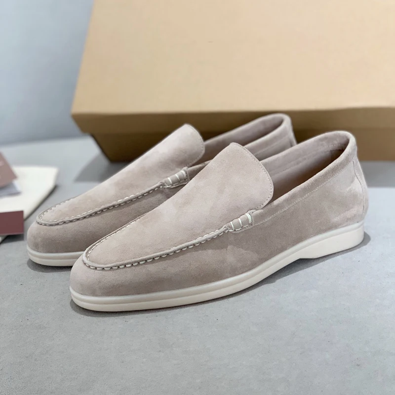 

High quality men's loafer shoes Suede leather flat shoes 2023 summer slip on casual mocasines driving shoes women shoes fashion