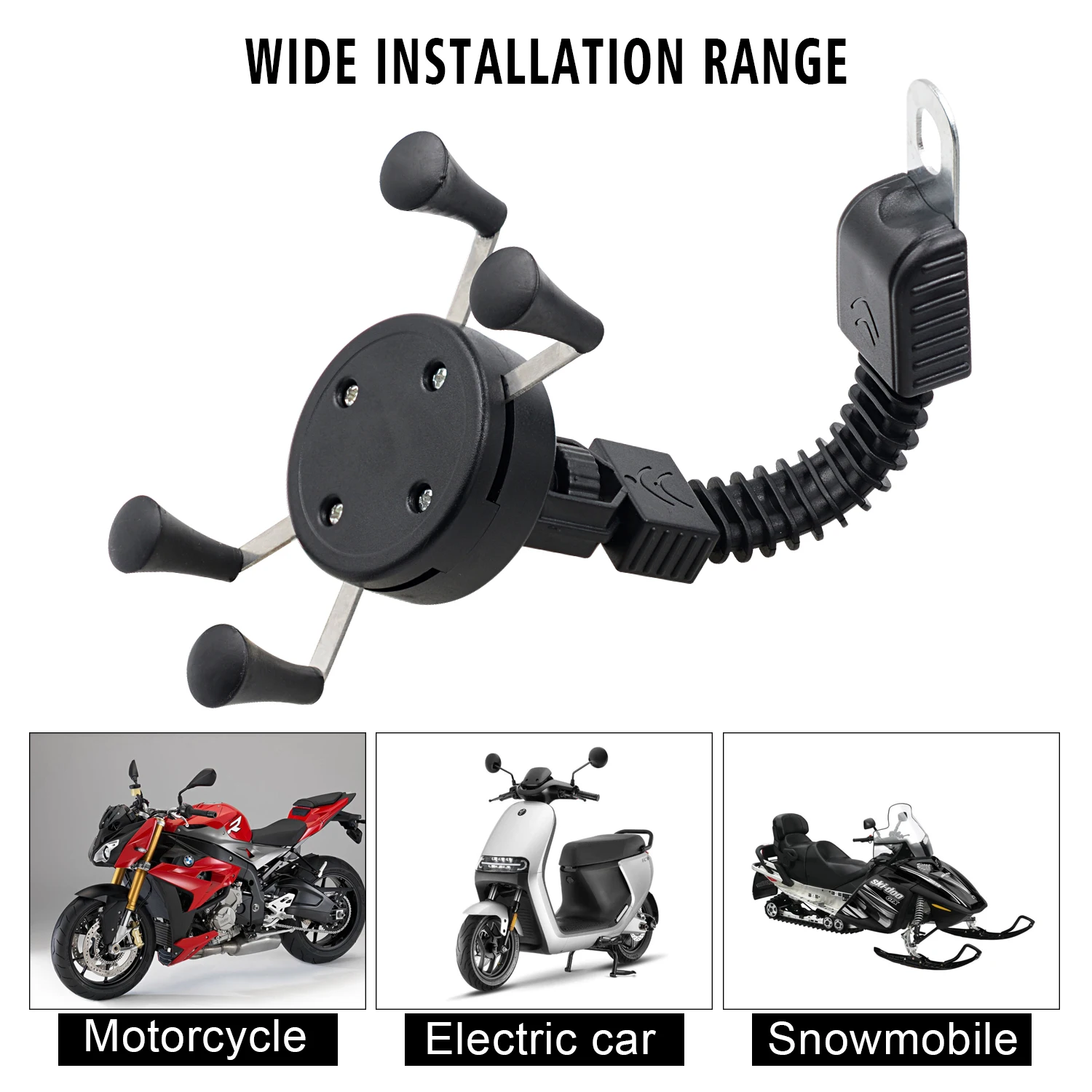 

New Bike Phone Mount with Stainless Steel Clamp Arms Anti Shake and Stable 360 Rotation Bike Accessories/Bike Phone Holder