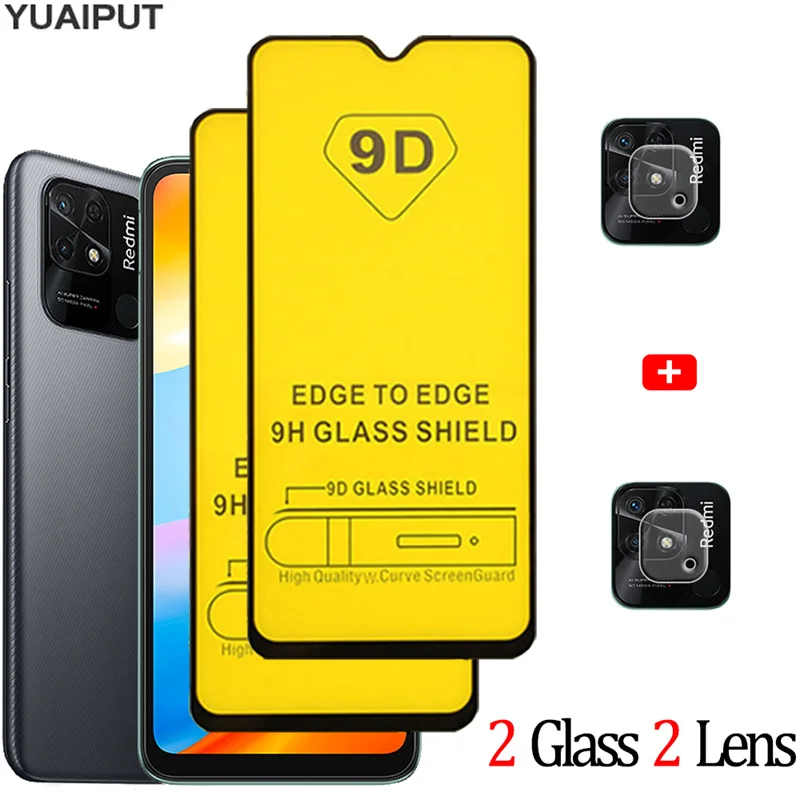 

Glass For Redmi 10C Tempered Glass & Camera Protector Film For Xiaomi Redmi-10C NFC Screen Protective Glass Redmi 9C 9T 9 10 C