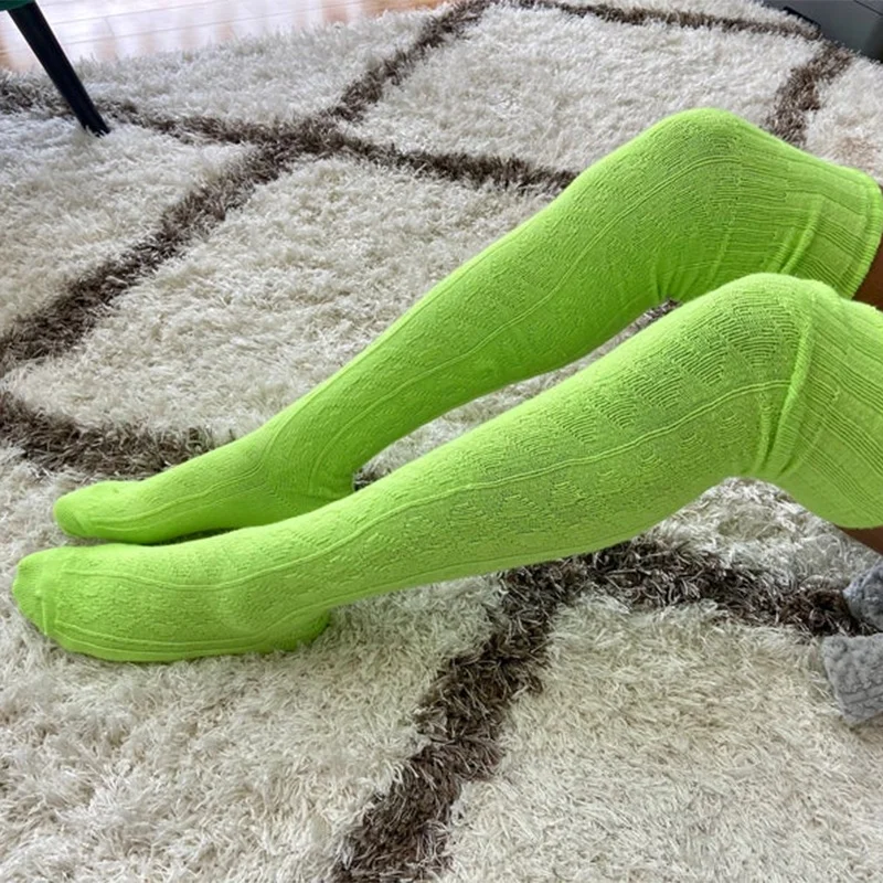 

Fashion Solid Color Knee-High Socks Solid Color Long Tube Socks Knitted Stocking for Women Girl 5 Colors Spring Autumn