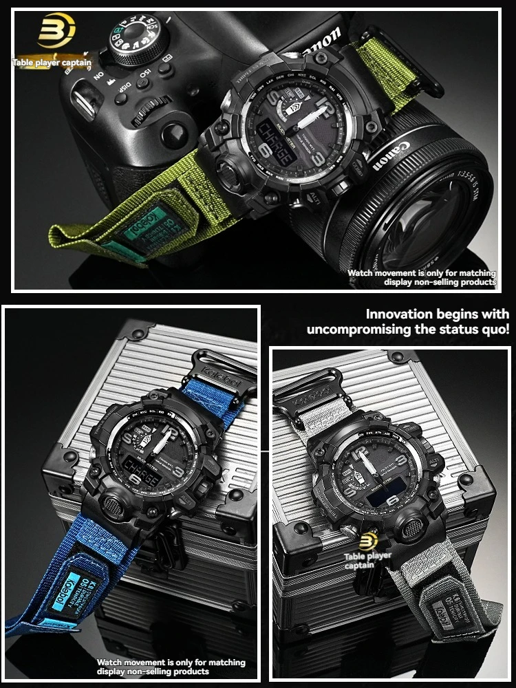 Фото Модернизированный нейлоновый ремешок на липучке для Casio G-SHOCK GWG-1000 Mudmaster 5463, мужские водонепроницаемые противоударные аксессуары для часов №4
