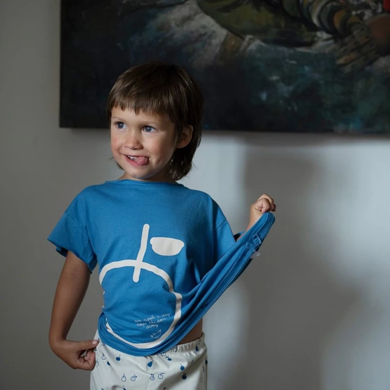 Детская Хлопковая летняя футболка новинка повседневный топ для мальчиков с