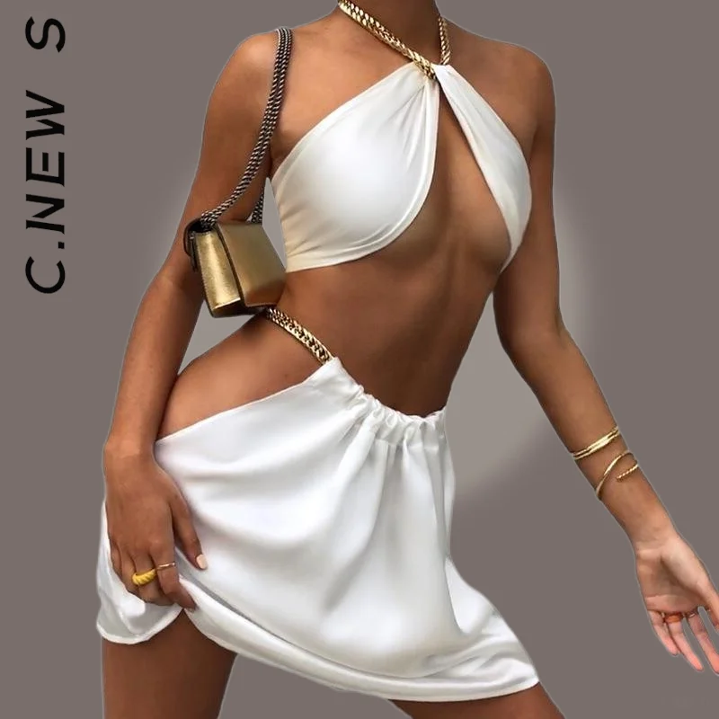 C.New S Halter ажурный укороченный без рукавов с открытыми плечами сексуальное