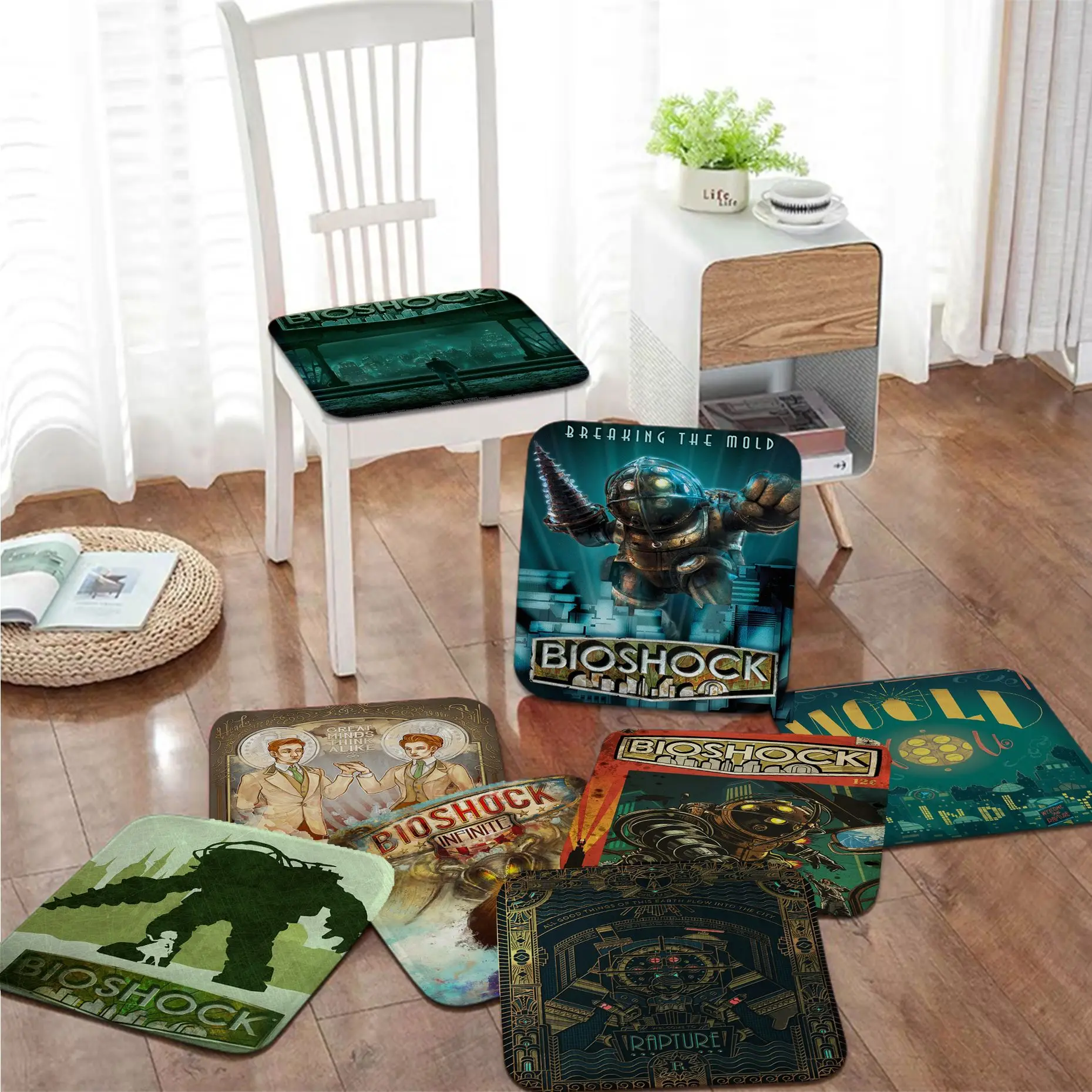 

Bioshock простота многоцветная плюшевая подушка домашняя мягкая удобная подушка 50x50 см Коврик для стула