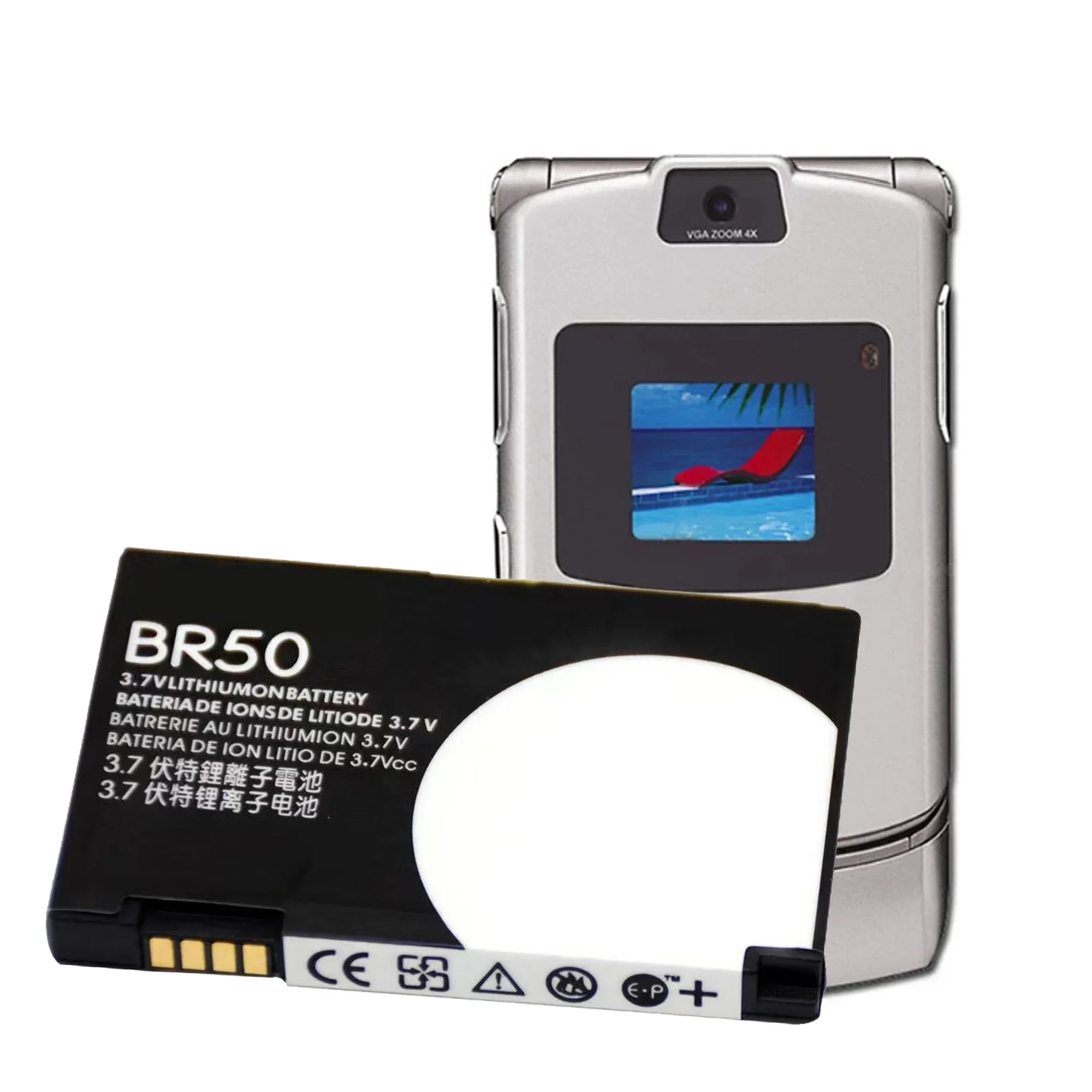 Оригинальный аккумулятор BR50 BR 50 для Motorola MOTO RAZR V3 V3c V3E V3m V3T V3Z V3i PEBL U6 Prolife 300 500