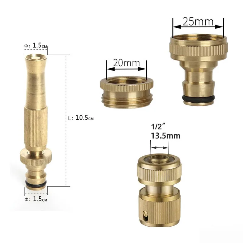Латунный соединитель для водостока G1/2 G3/4 комплект водяного пистолета автомойки