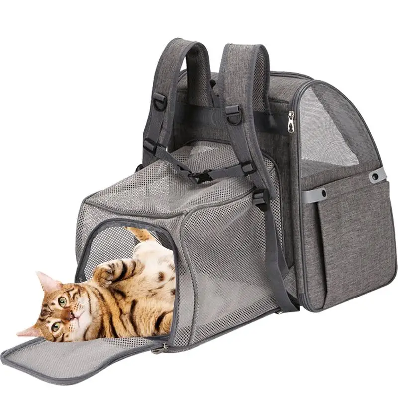 

Pet Carrier Backpack For Cats Dog Travel Backpack With Anti-Escape Buckles Expandable Dog Travel Backpack Dog Carrier Backpacks