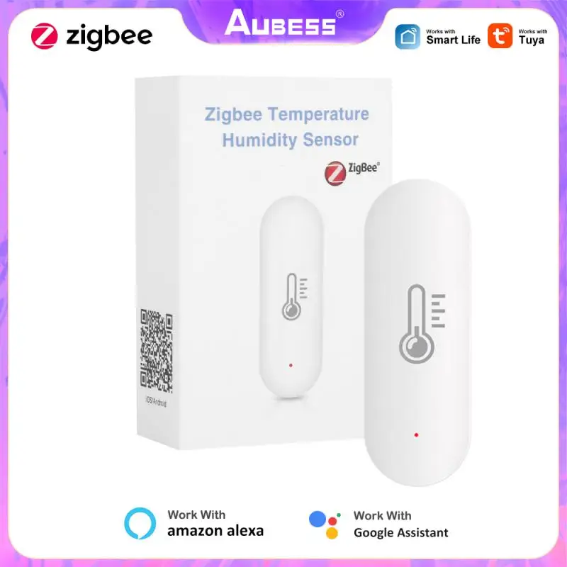 

Умный датчик температуры и влажности Tuya ZigBee 3,0, датчик для умного дома, работает с приложением Alexa Google Home