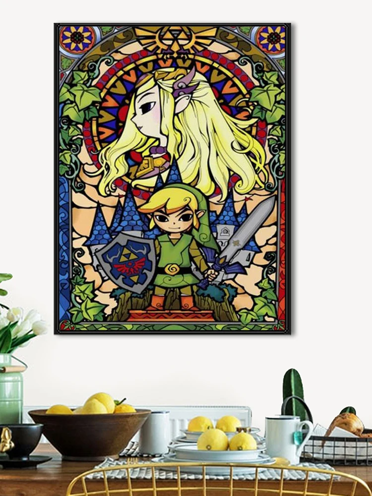

5D DIY Diamond Painting Anime Diamond Embroidery Round Cartoon Character Home Decor Kit Cross Stitch Mosaic Art Picture